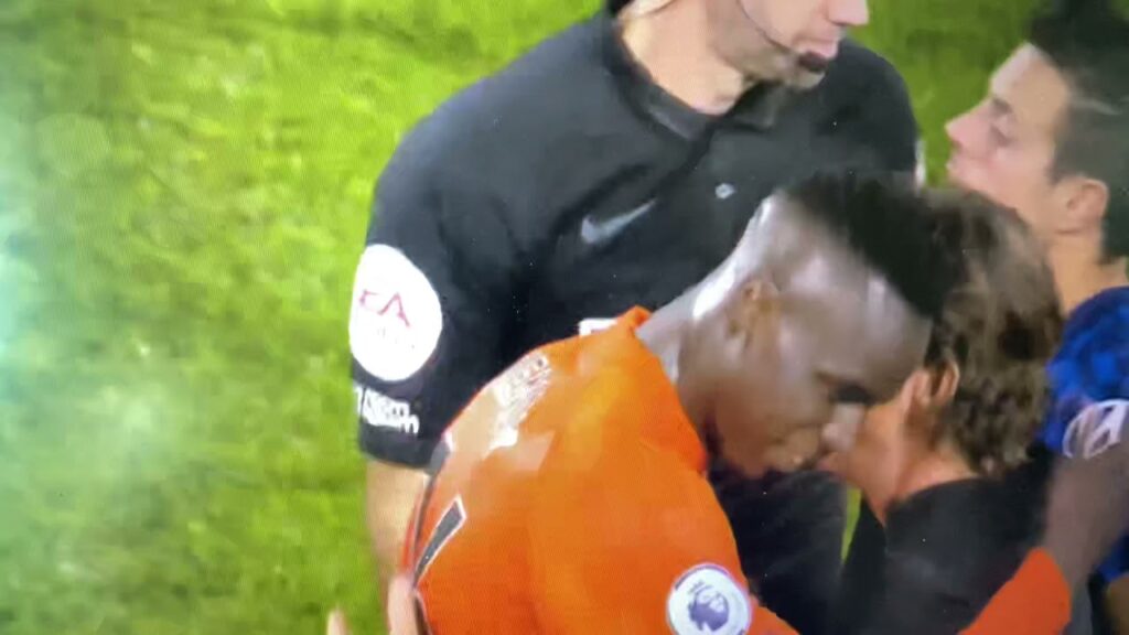 Thomas Frank and Edouard Mendy moment