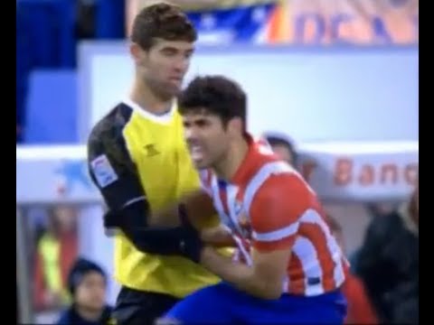 Diego Costa Vs Fazio. Puñetazo, patadas, agarrones empujones... fútbol de guarros