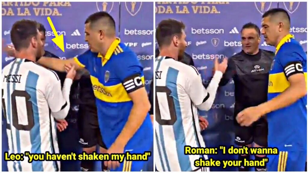 The way Riquelme pranks Leo Messi is so cute