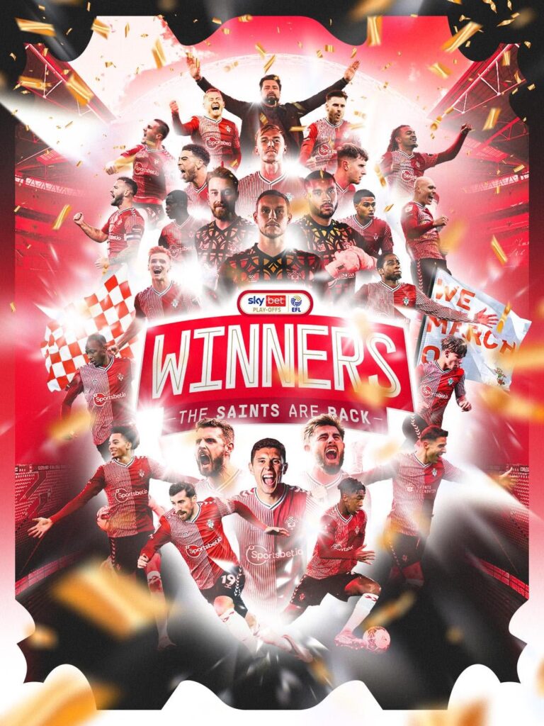 Southampton are promoted back to the Premier League: