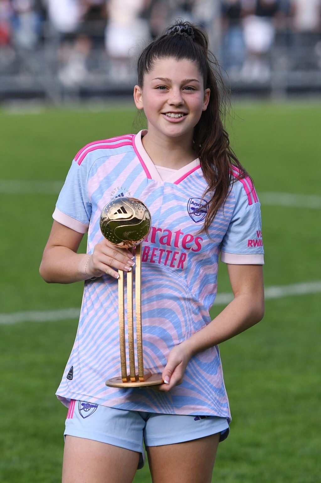 Maddy Earl won the Golden Ball yesterday at Blue Stars/FIFA Youth Cup in Zurich