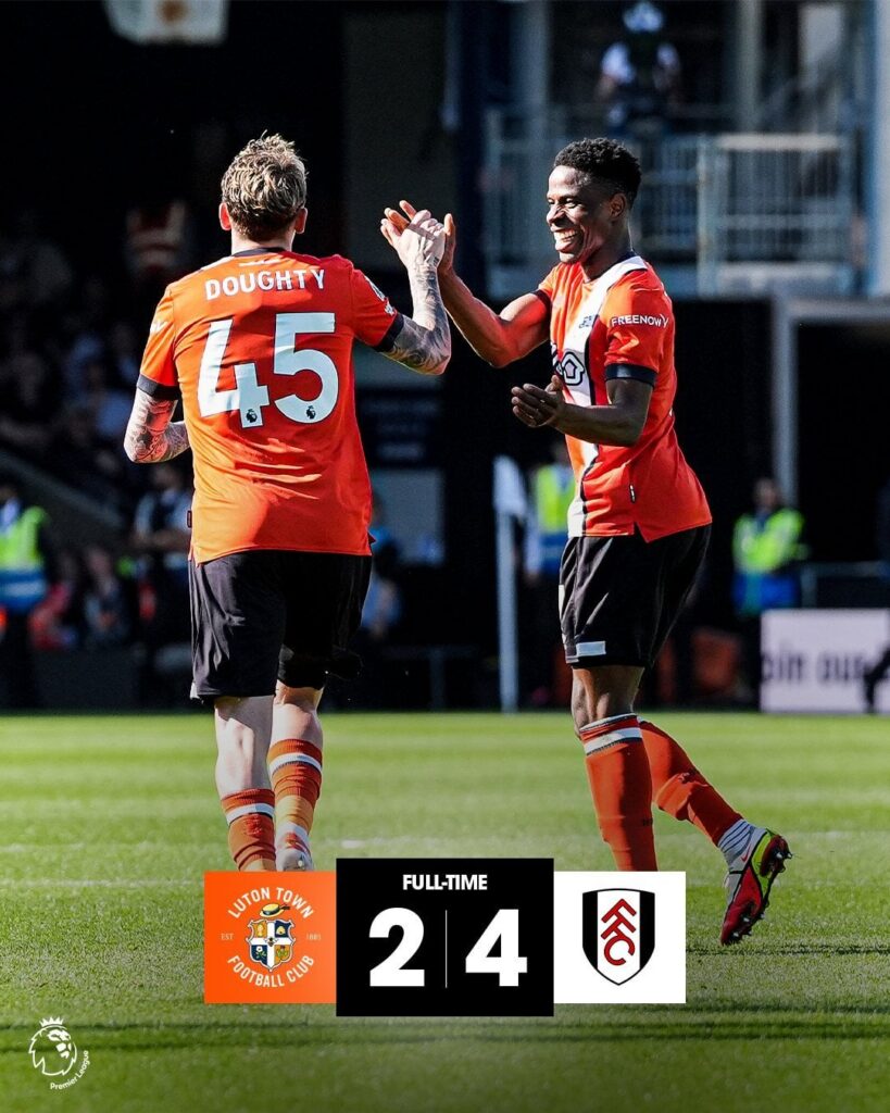 [Luton Town] have been relegated from the Premier League