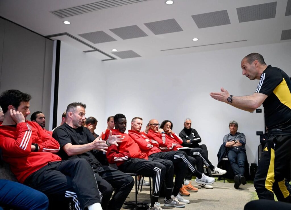 Max Allegri gave coaching lessons to the likes of Del Piero, Padoin, Parolo and Abate at the Continassa