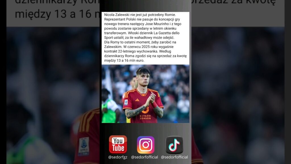Nicola Zalewski nie jest już potrzebny Romie