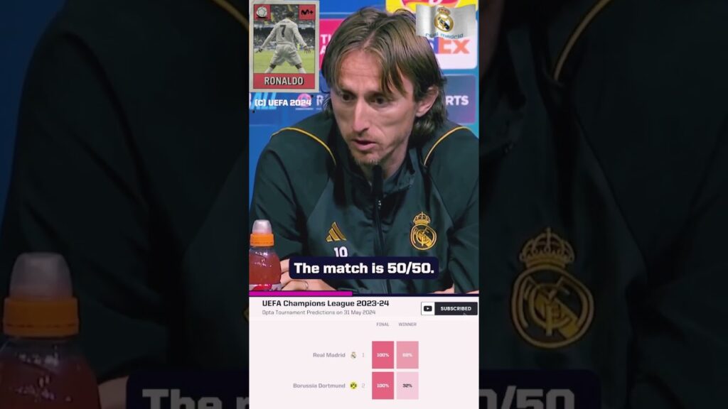 Real Madrid are the Optasupercomputer favourites to win the Champions League even though Luka Modric