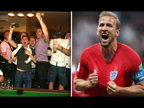 England fans go absolutely CRAZY after Harry Kane scores last gasp winner – WATCH
