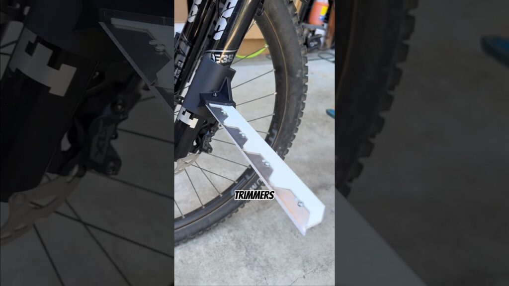 Fork mounted razor machetes! #mtb #mountainbike #shorts