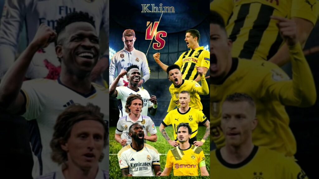 Real Madrid 🆚 Dortmund Ucl Final🥶🔥#shorts #football #ronaldo #lewandowski #viniciusjr#footballshorts