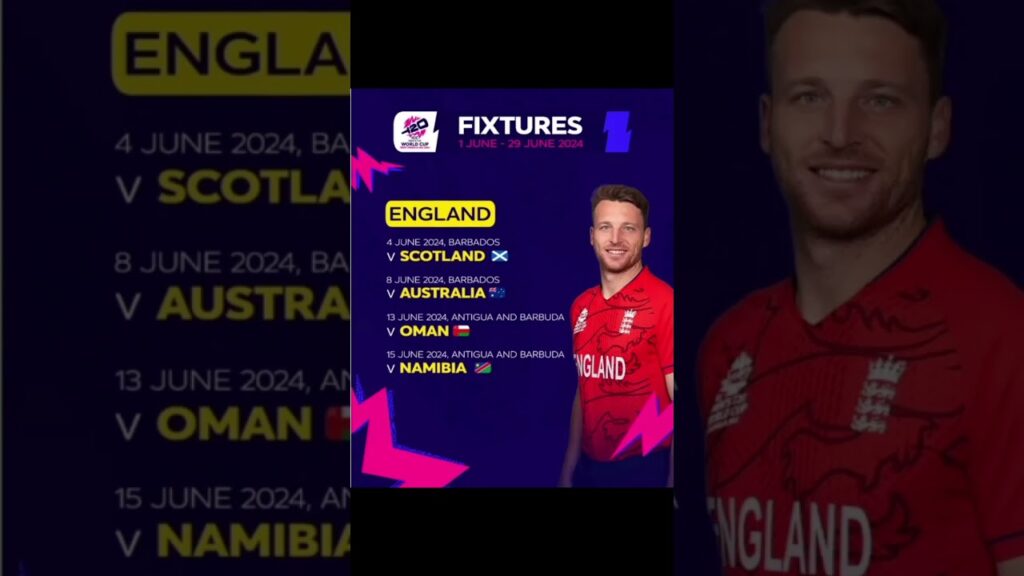 England team schedule for world cup #cricket #icct20worldcup2024 #viral #cricketshorts #shorts