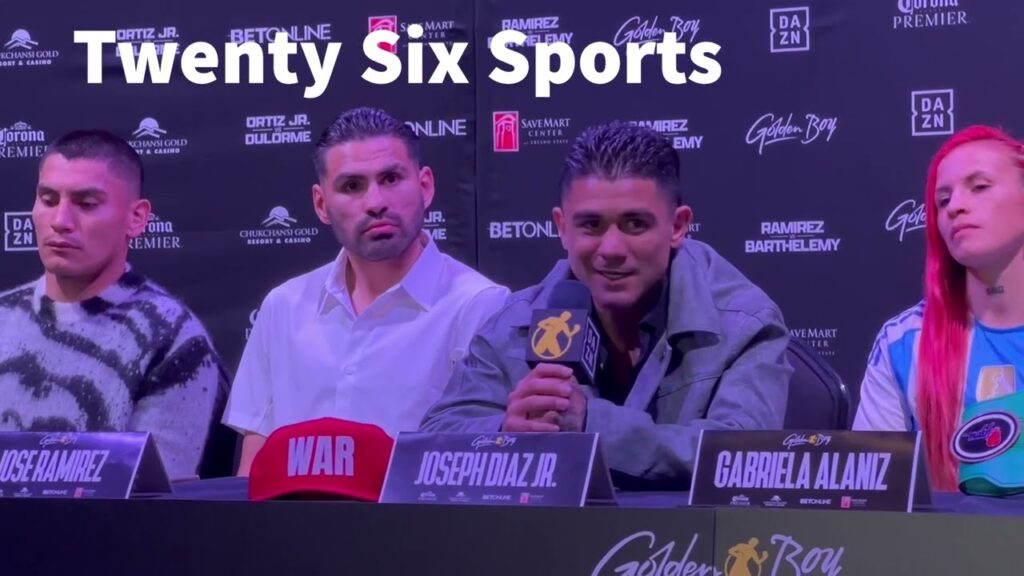 JoJo Diaz and Oscar Duarte letting it be known their ready for War #boxing #goldenboy #Boxeo