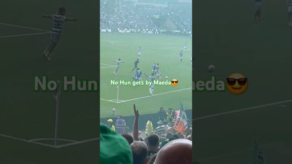 Daizen Maeda holds off Lundstrum 💪 #celtic #celticfc #maeda #rangers #scottishcup