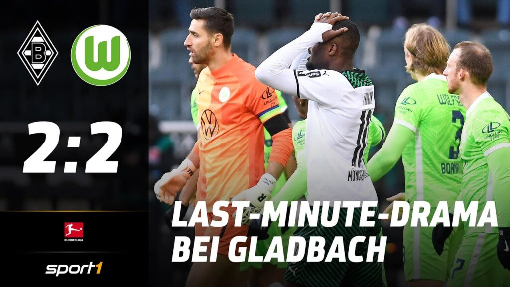 Gladbach – Wolfsburg 2:2 | Highlights Bundesliga 24. Spieltag | SPORT1