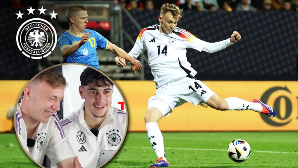 "I thought it was going in" | Match Reactions 🇩🇪🇺🇦 with Maxi Beier & Aleks Pavlović