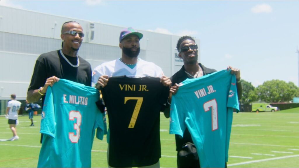 Real Madrid & Brazil stars Vini Jr. & Éder Militão came to visit | Miami Dolphins
