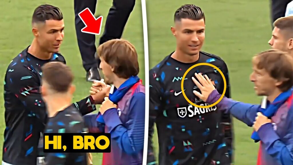 Cristiano Ronaldo meet Luka Modrić at Friendly Match 😍❤️