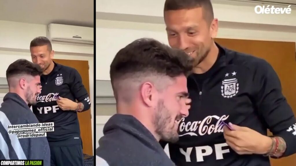 Papu Gómez, el peluquero de la Selección