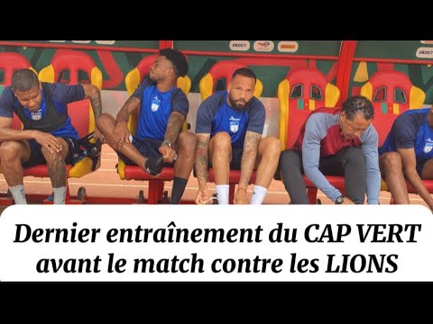 dernier entraînement du Cap vert avant le match contre les lions indomptables du Cameroun , Onana...