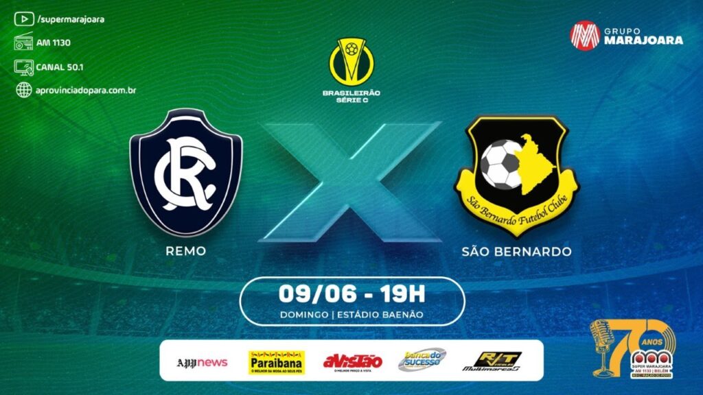 REMO X SÃO BERNARDO ⚽ 09/06/24 | BRASILEIRÃO SÉRIE C 🔴 AO VIVO