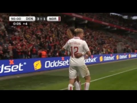 Yussuf Poulsen Goal, Denmark vs Norway (3-1) All Goals and Extended Highlights