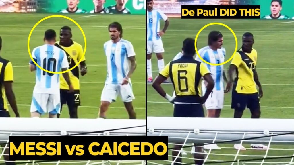 Caicedo was seen scared to MESSI after De Paul approached their fight during Argentina vs Ecuador