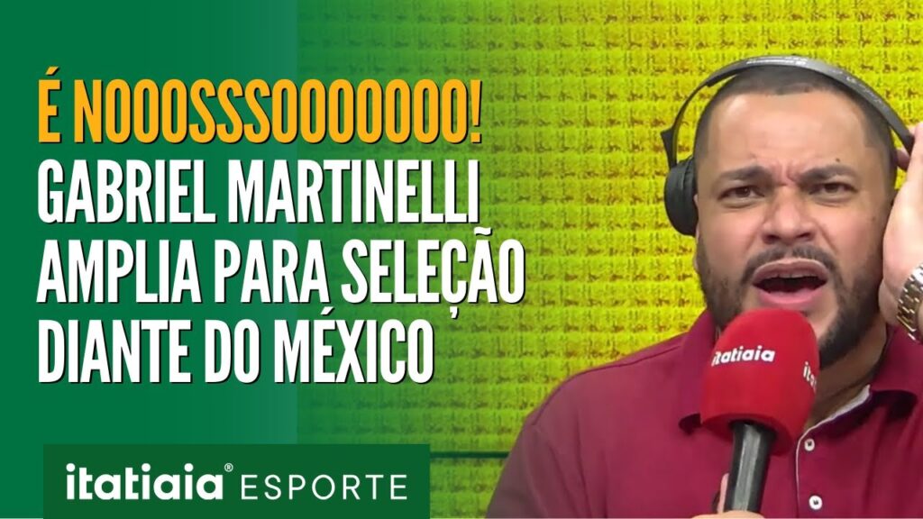 GABRIEL MARTINELLI BALAÇA AS REDES DA SELEÇÃO MEXICANA PELA SEGUNDA VEZ