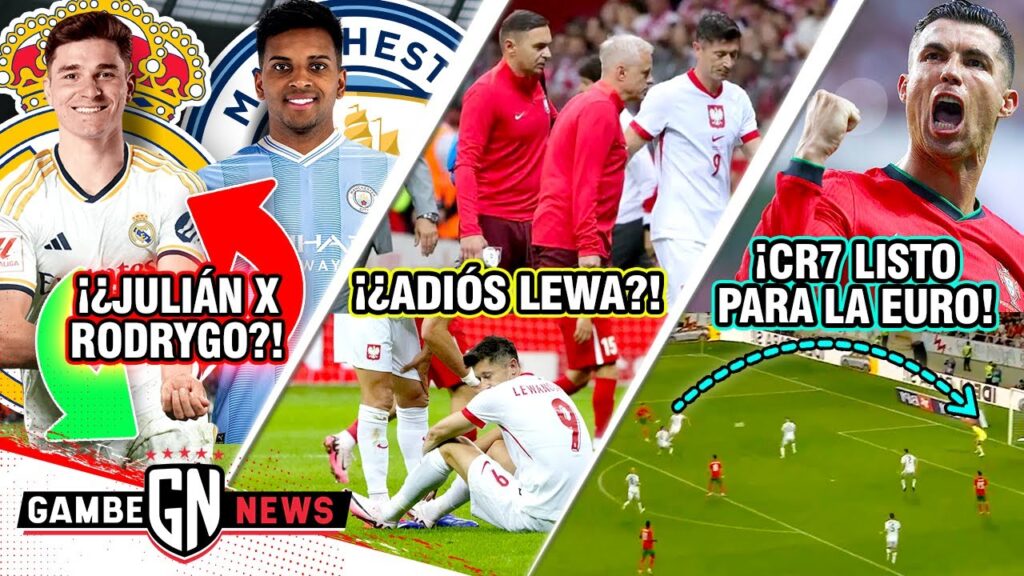 ¡¿JULIÁN ÁLVAREZ x RODRYGO?!🧐l CONFIRMADO: ADIÓS LEWA😞l ¡CR7 DEMUESTRA QUE VA x LA EURO!😍🤯