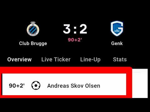 Andreas Skov Olsen Second Goal Vs Genk | Club Brugge Vs Genk | 3-2 |