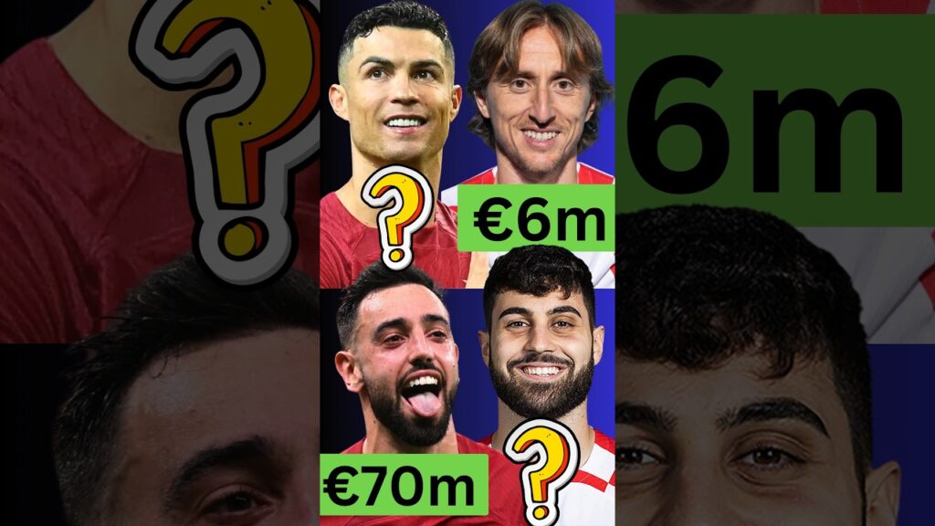 PORTUGAL vs CROATIA Starting XI Market Value Comparison #football #portugal #ronaldo #cr7 #modric