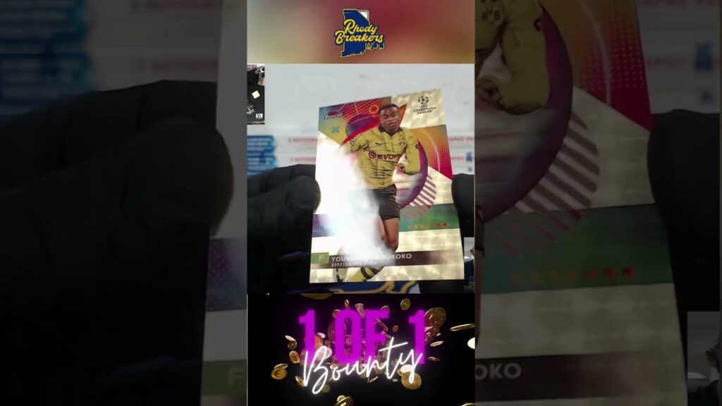Bounty Hit! 1 of 1 Moukoko from Topps Finest UEFA is hit!! #RhodyBreakers #Topps #sportscards
