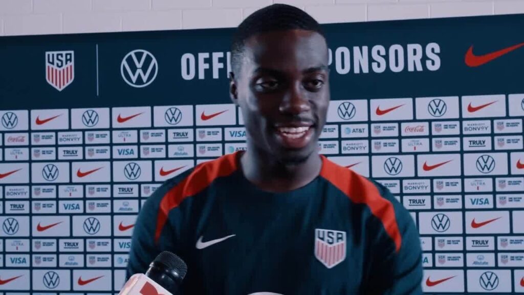 PRE-MATCH MIXED ZONE: Tim Weah | USMNT vs. Brazil | June 11, 2024