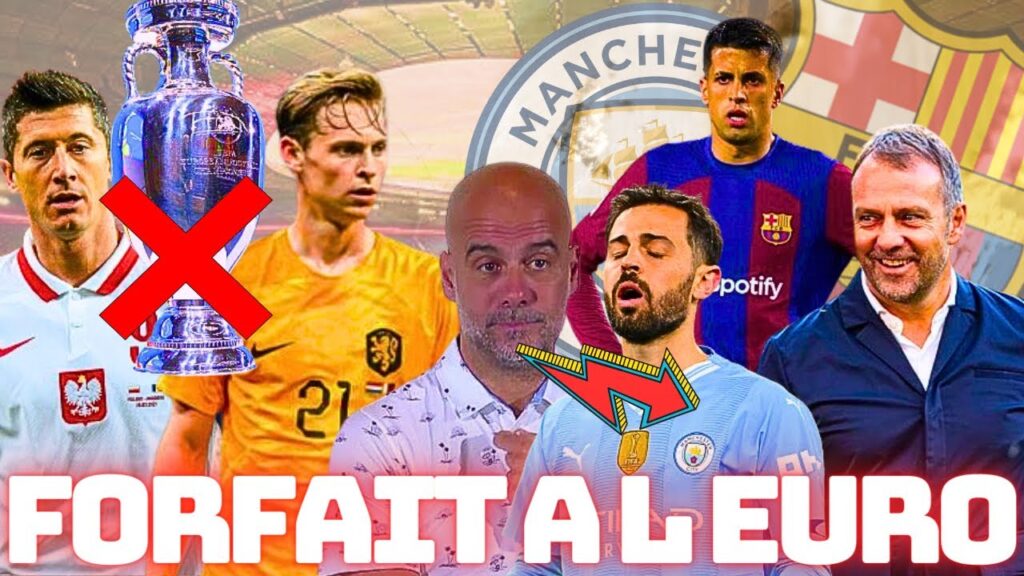 🎥De Jong forfait pour l Euro,LEWANDOWSKI incertain⁉️Guardiola sur son avenir❓cas de Cancelo,B.SILVA❓