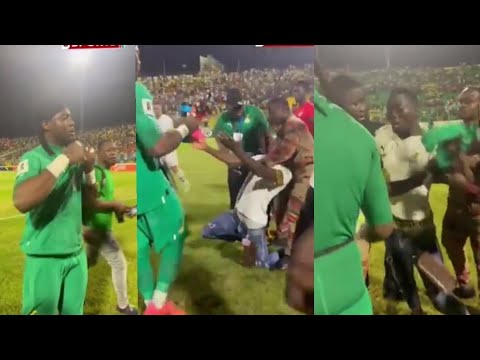 Ati Zigi gifts his jersey to a fan after Ghana won 4-3  against Central African Republic