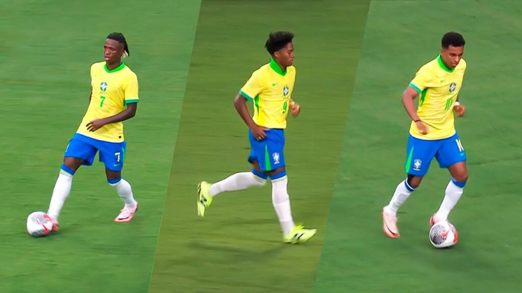 Vini Jr, Rodrygo & Endrick vs USA (12/06/2024)