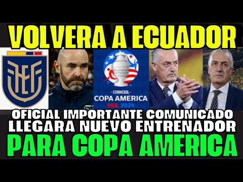 OFICIAL GUSTAVO ALFARO VOLVERÁ A ECUADOR POR LA COPA AMÉRICA TRAS COMUNICADO DE ENTRENADOR SORPRENDE