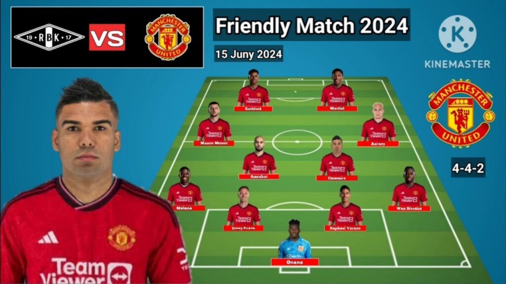 Rosenborg vs Manchester United Line Up 4-4-2 With Amrabat Friendly Match 2024