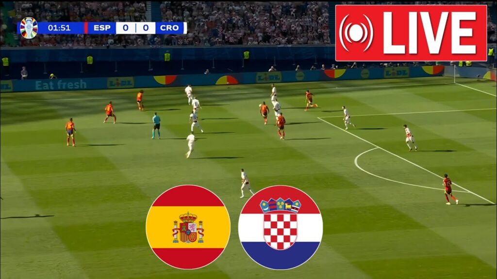 🔴 UŽIVO: Španjolska protiv Hrvatske | UEFA EURO 2024 | Utakmica UŽIVO danas!