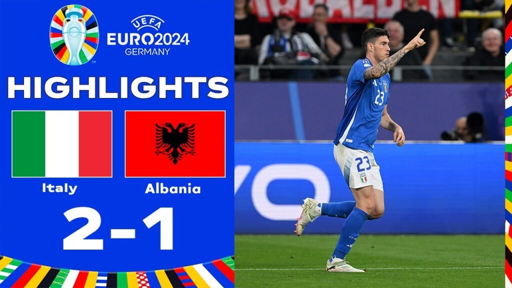 Alessandro Bastoni Goal | Italy vs Albania 2-1 Extended Highlights | UEFA EURO 2024