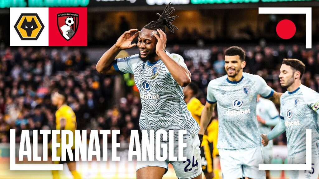 Semenyo finish and celebration from unique pitchside views in Wolves win | Alt Angle