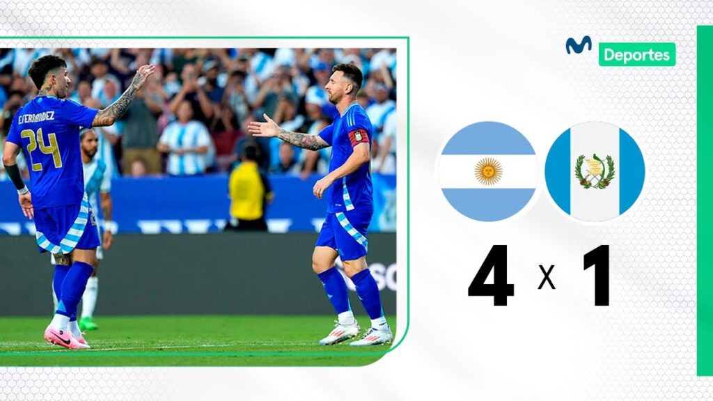 ARGENTINA vs. GUATEMALA [4-1] RESUMEN y GOLES del partido | AMISTOSO INTERNACIONAL 🇦🇷⚽️🇬🇹