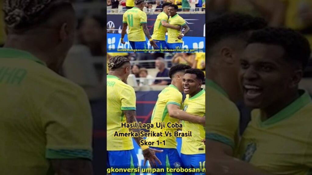 Hasil Laga Uji Coba Amerika Serikat Vs Brasil Skor Imbang 1-1 #shorts #copaamérica2024