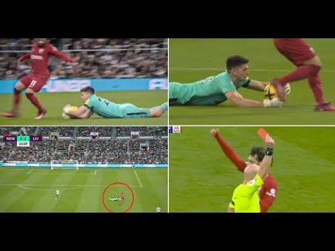 Nick Pope Red Card Newcastle United vs Liverpool