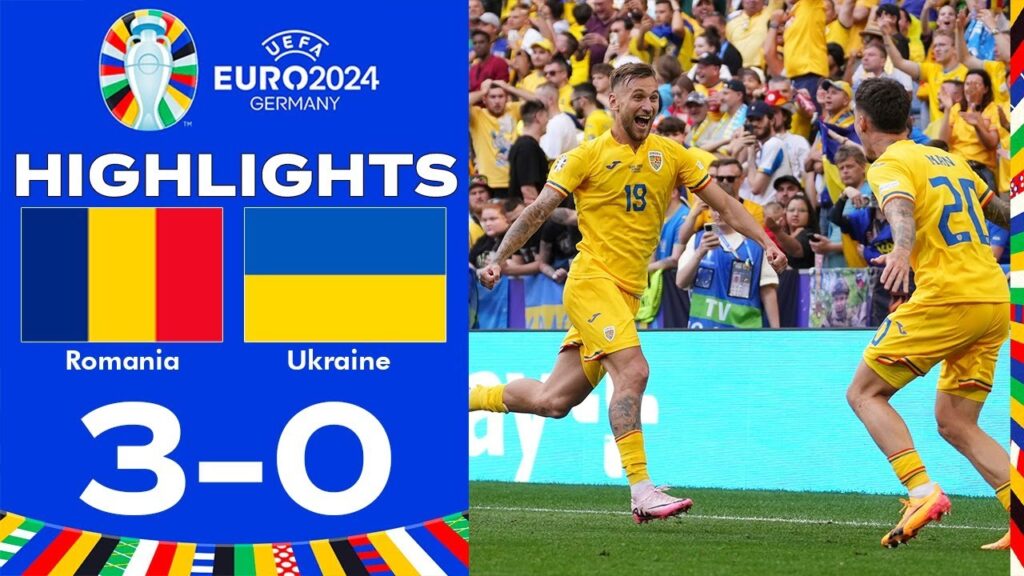 Romania vs Ukraine 3-0 Highlights Goals | UEFA EURO 2024