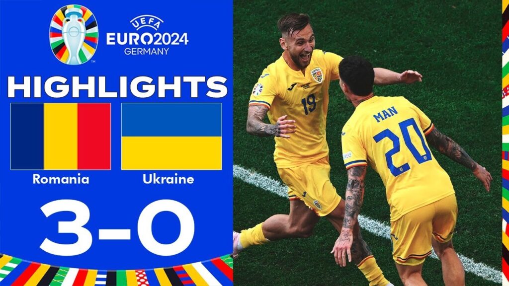 Romania vs Ukraine 3-0 Extended Highlights Goals | UEFA EURO 2024
