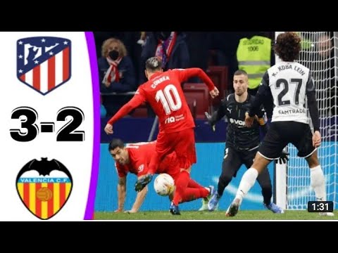 Atletico Madrid vs Valencia (3-2), Angel Correa Goal, Matheus Cunha Goal&Extended Highlights..