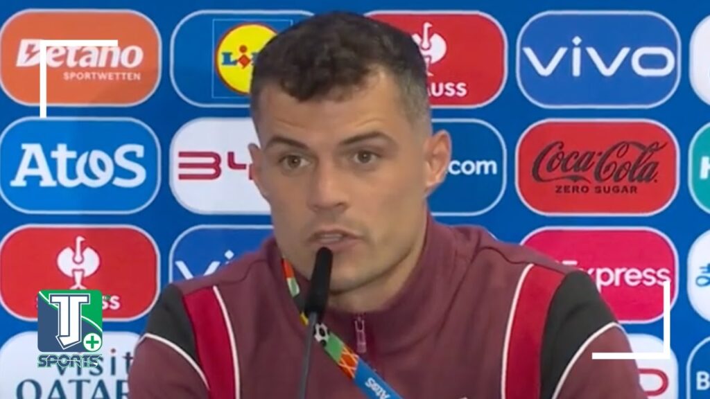 Granit Xhaka freut sich über den Schweizer Sieg gegen Ungarn