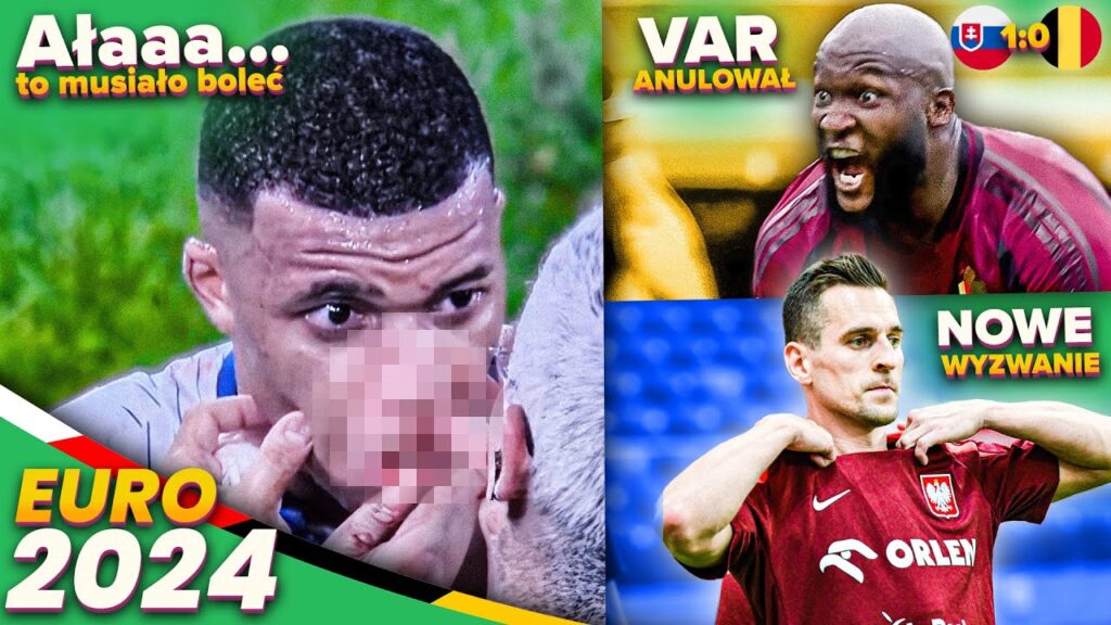 Kylian Mbappe ZŁAMAŁ NOS! Arek Milik WRACA na EURO! VAR pogrążył LUKAKU i Reprezentację Belgii!
