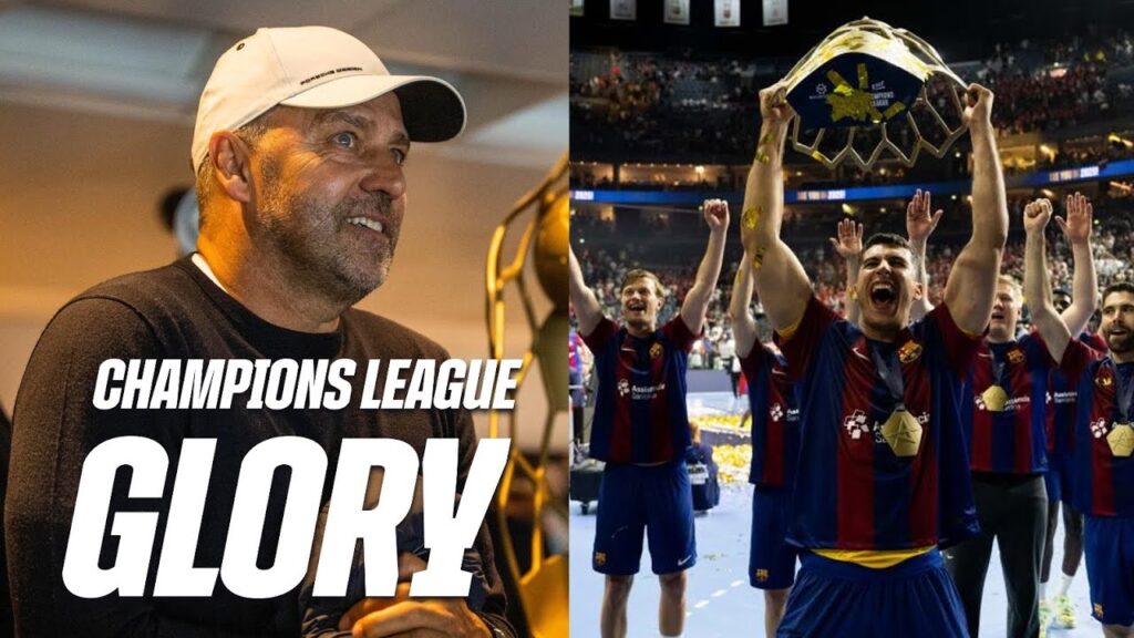 HANSI FLICK SUPPORTS BARÇA HANDBALL IN THE CHAMPIONS LEAGUE FINAL | FC Barcelona 🔵🔴