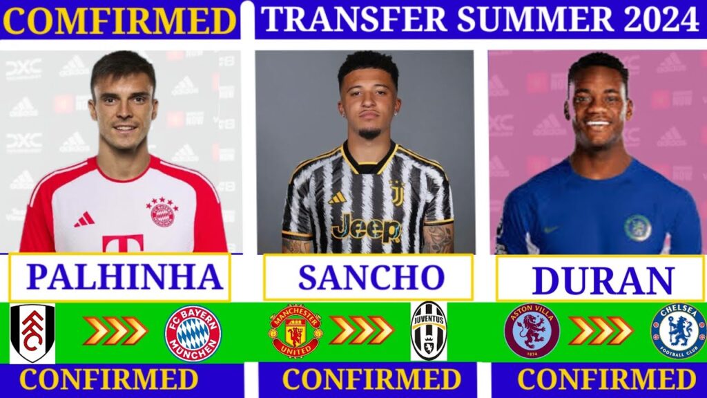 🚨ALL CONFIRMED AND RUMOURS TRANSFER SUMMER 2024🔥,Sancho to Juve,Palhinha to Bayern,Duran to Chelsea