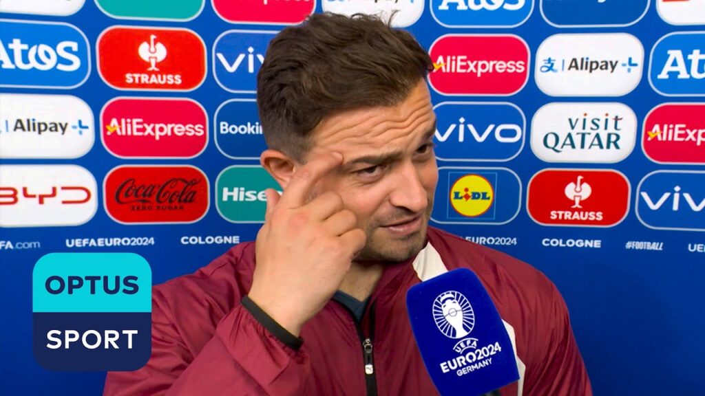 CHEEKY Xherdan Shaqiri on if his belter against Scotland was his best goal 👀
