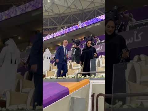 رئيس الاتحاد الدولي لكرة القدم "FIFA" انفاتينو خلال حضوره كأس لوسيل